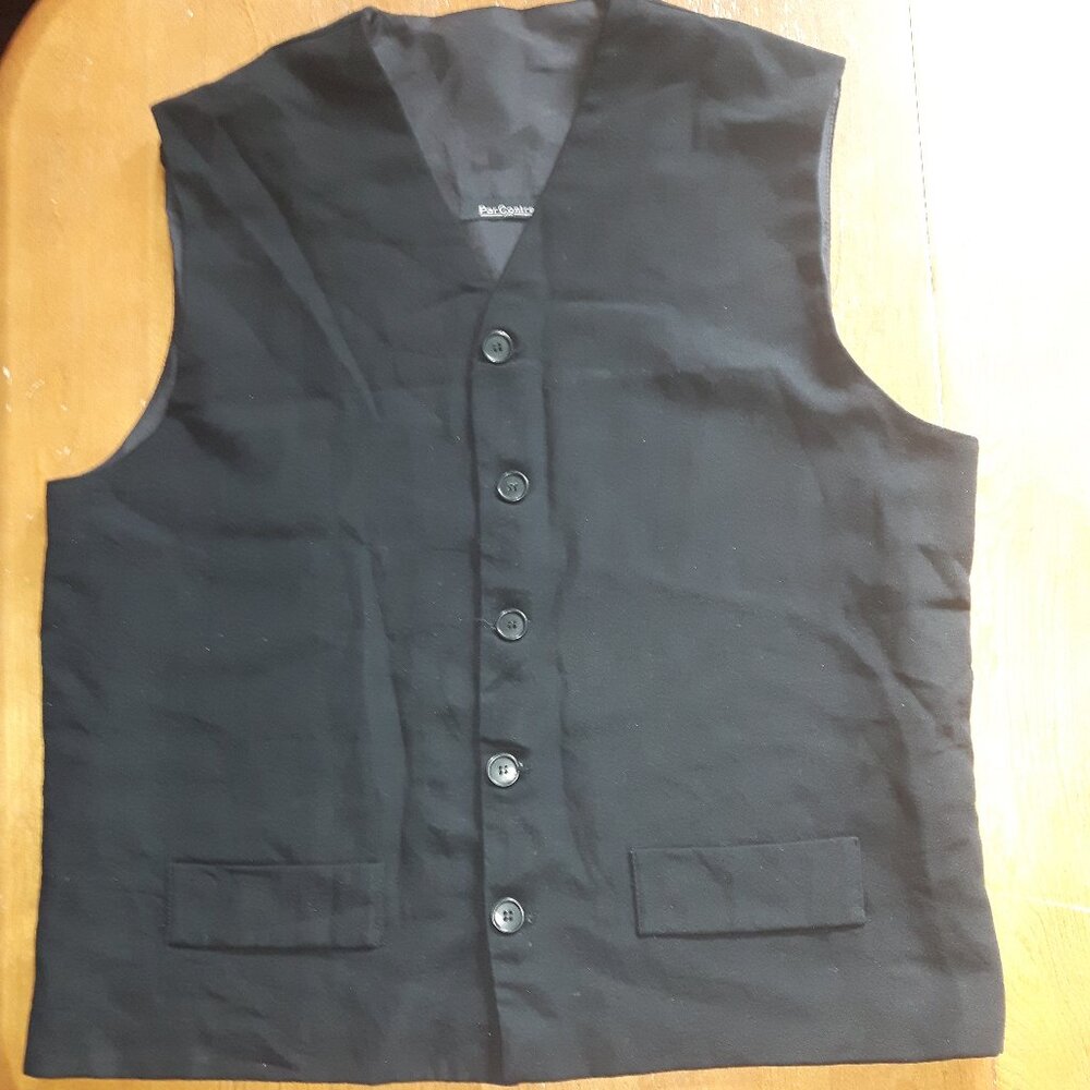 Black Suit Vest XL